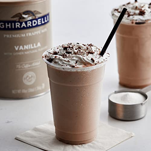 Ghirardelli Vanilla Premium Frappe Mix 3 lb Can with Ghirardelli...