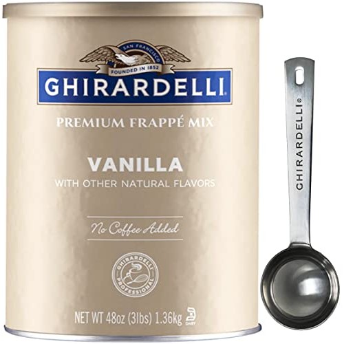 Ghirardelli Vanilla Premium Frappe Mix 3 lb Can with Ghirardelli...