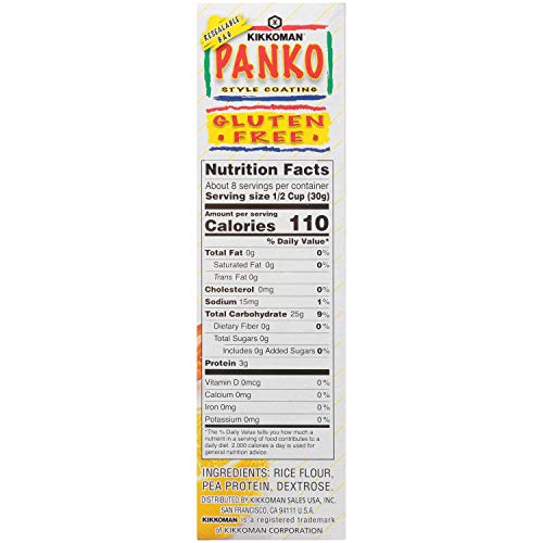 Kikkoman Panko Style Coating, Gluten-Free, 8 Ounces Pack Of 3