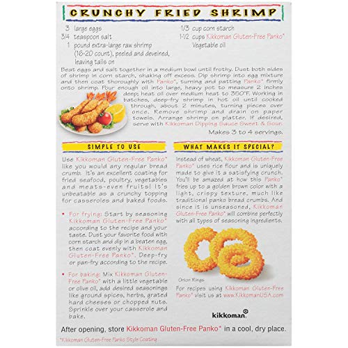 Kikkoman Panko Style Coating, Gluten-Free, 8 Ounces Pack Of 3