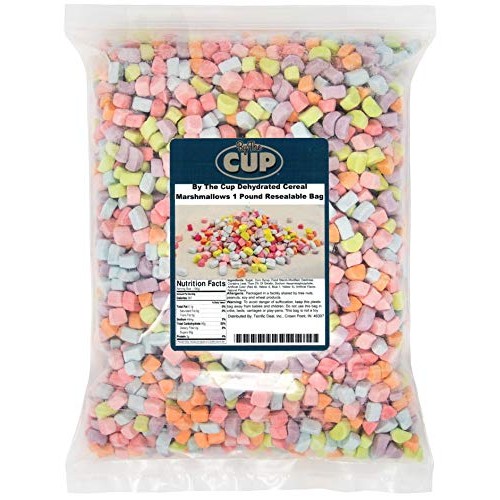 By The Cup Dehydrated Cereal Marshmallows 1 Pound Resealable Bag
