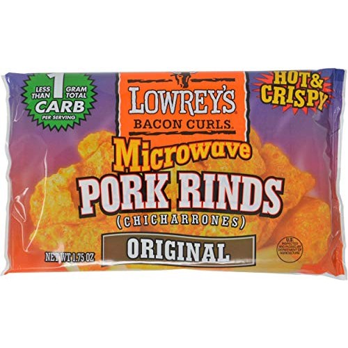 Lowreys Bacon Curls Microwavable Pork Rinds Variety 8 Count, 4