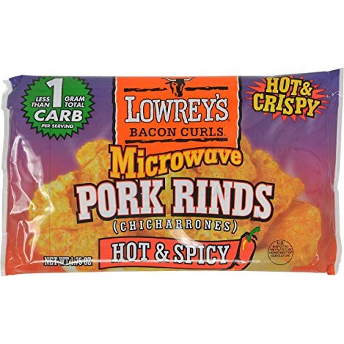 Lowreys Bacon Curls Microwavable Pork Rinds Variety 8 Count, 4
