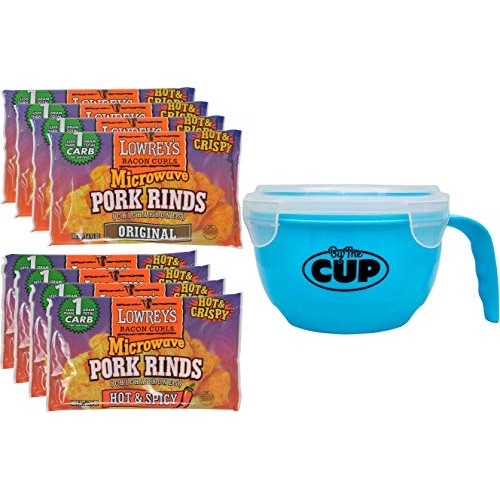 Lowreys Bacon Curls Microwavable Pork Rinds Variety 8 Count, 4