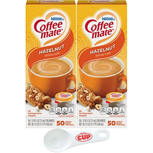 Nestle Coffee Mate Liquid Coffee Creamer Singles, Hazelnut, 50 C