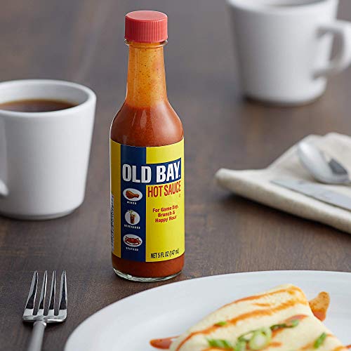 Old Bay Hot Sauce, 5 Oz Bottle Pack Of 3 With By The Cup Swive