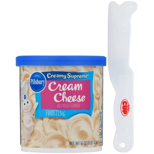 Pillsbury Creamy Supreme Cream Cheese Frosting, 16 oz Can with B...