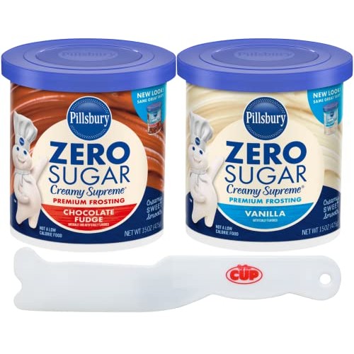 Pillsbury Sugar-Free Frosting Bundle, Chocolate and Vanilla Pac...