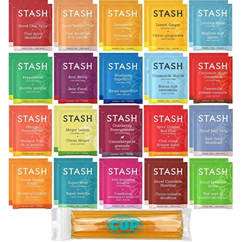 Stash Herbal &Amp; Decaf Tea Sampler - 40 Tea Bag, 20 Flavor Assortm