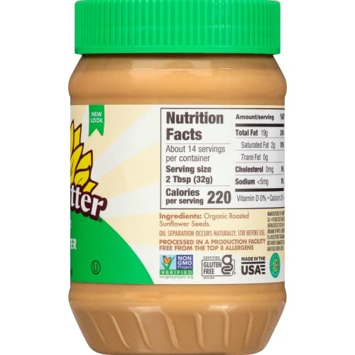 SunButter Creamy Organic Sunflower Seed Butter, 16 Ounce Plastic...