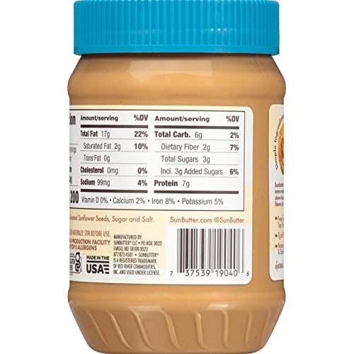 SunButter Natural Crunch Sunflower Butter 16 Ounce Pack of 2 w...