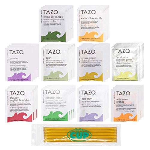 Tazo Tea Bags Sampler 40 Count Variety Gift Box, 10 Different Fl