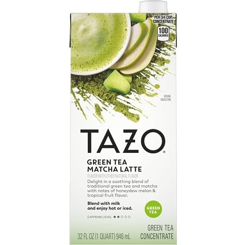 TAZO Green Tea Matcha Latte Concentrate, 32 oz Pack of 2 with ...