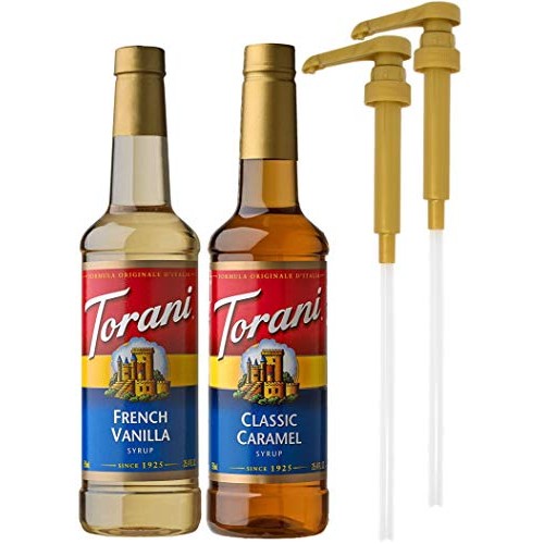 Torani French Vanilla And Classic Caramel Coffee Syrup Flavoring