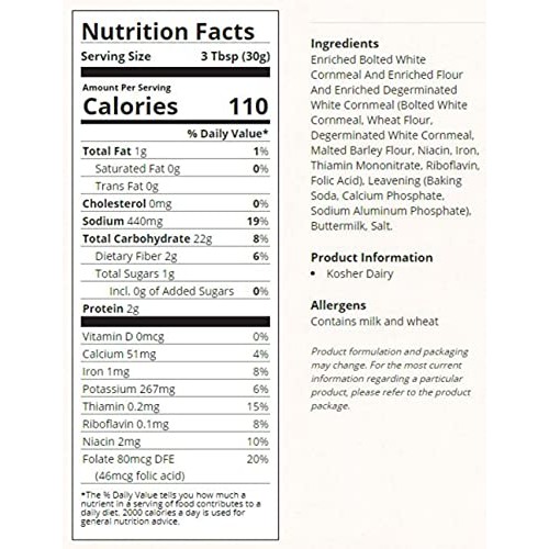 White Lily Buttermilk Corn Meal Self Rising 5 lb Bag Pack of 2...