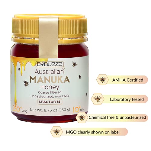 100% Raw Manuka Honey Npa 10+ Umf Mgo 250+, Non-Gmo Bioactive