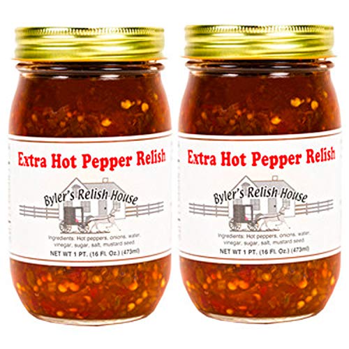 Bylers Relish House Extra Hot Pepper Relish 16Oz Pack Of 2