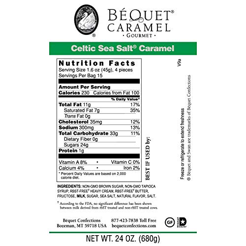 Béquet Caramel Celtic Sea Salt 24Oz Gift Bag