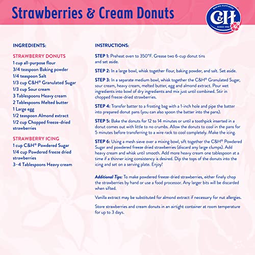 C&H Premium Pure Cane Granulated Sugar, 3.5 LB Easy Baking Tub ...