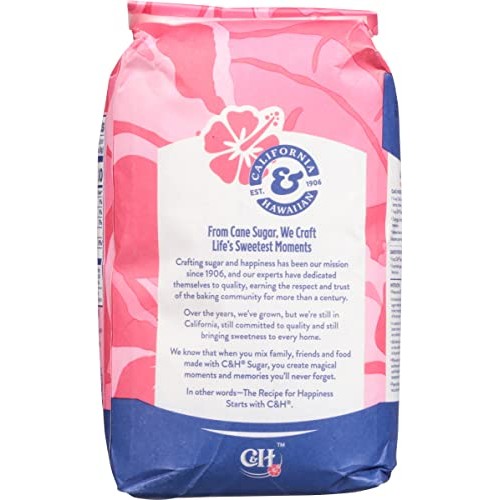 C&H Premium Pure Cane Granulated Sugar, 4 LB Bag Pack of 2