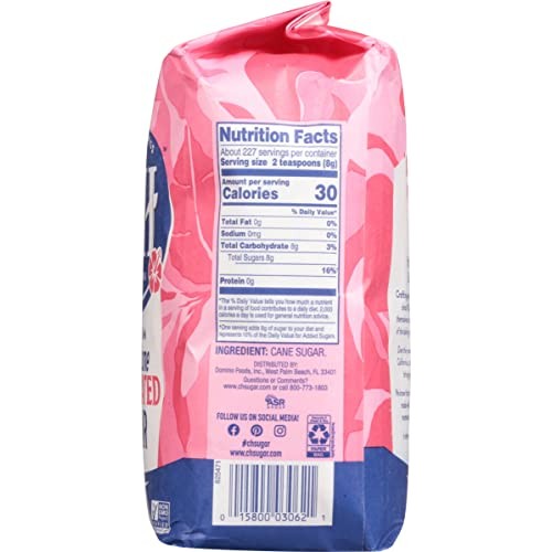 C&H Premium Pure Cane Granulated Sugar, 4 LB Bag Pack of 2