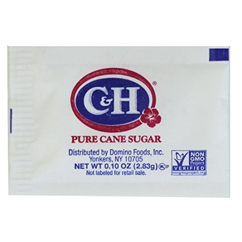 C&Amp;H Pure Cane Non-Gmo Granulated Sugar, 0.10 Ounce 2.83 Gram P