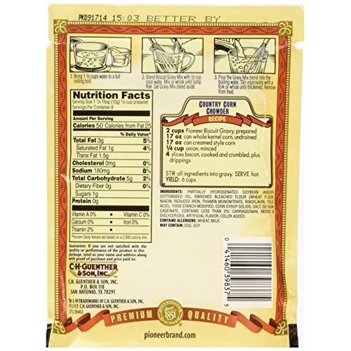 Pioneer Brand Gravy Mix Packets - Makes 2 Cups Pack Of 12 Bis