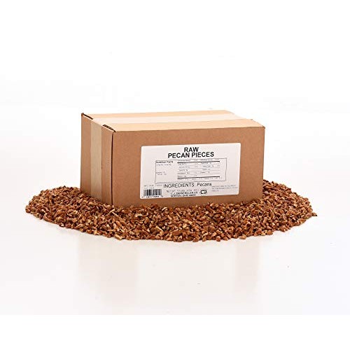 Pecans, Raw Pieces, 10 Lb. Bulk Case, Candy Making, Baking