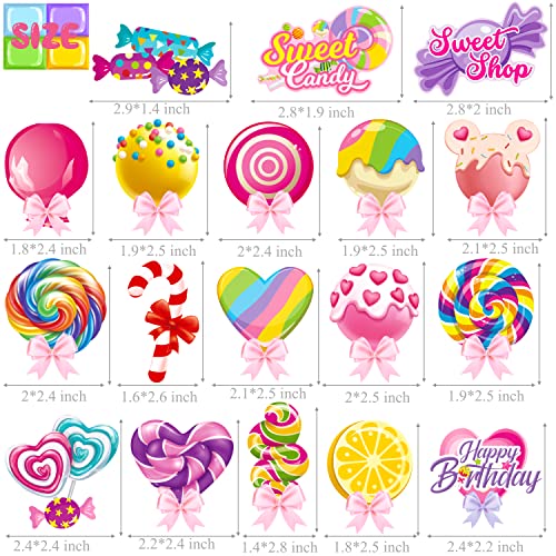 Candyland Cupcake Toppers 36Pcs Candyland Lollipop Party Decorat