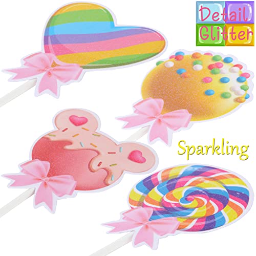 Candyland Cupcake Toppers 36Pcs Candyland Lollipop Party Decorat