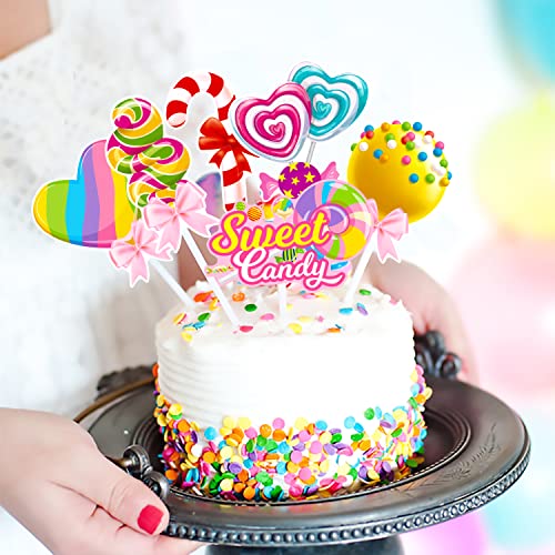 Candyland Cupcake Toppers 36Pcs Candyland Lollipop Party Decorat