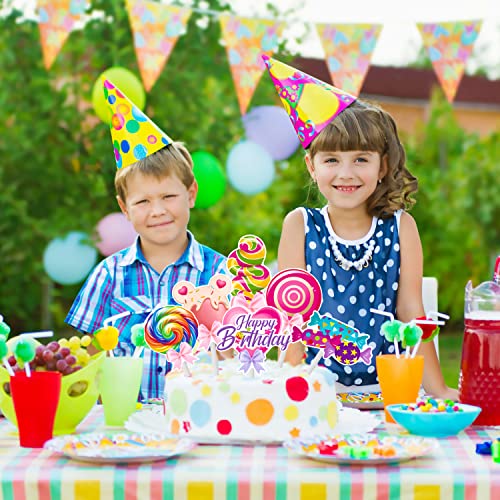 Candyland Cupcake Toppers 36Pcs Candyland Lollipop Party Decorat