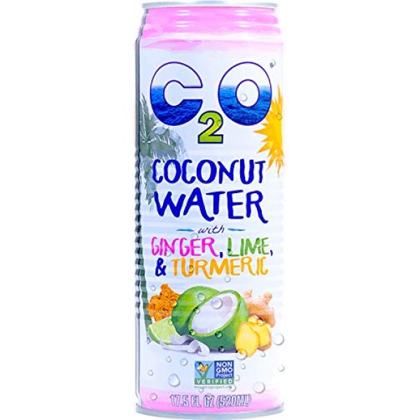 C2O Pure Coconut Water With Ginger, Lime and Turmeric. 100% All ...