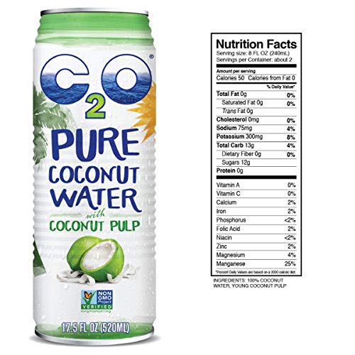 C2O Pure Coconut Water With Pulp | Plant Based | Non-Gmo | No Ad