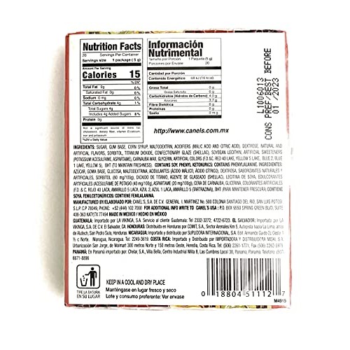 Assorted Fruit Flavors Chewing Gum, 4 pc, 20 count / 2 Pack 160p...