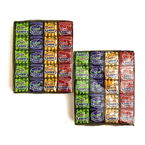 Assorted Fruit Flavors Chewing Gum, 4 pc, 20 count / 2 Pack 160p...