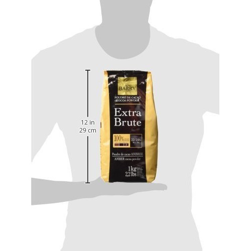 Cacao Barry Cocoa Powder - 100% Cacao - Extra Brute - Six 2.2 Bags