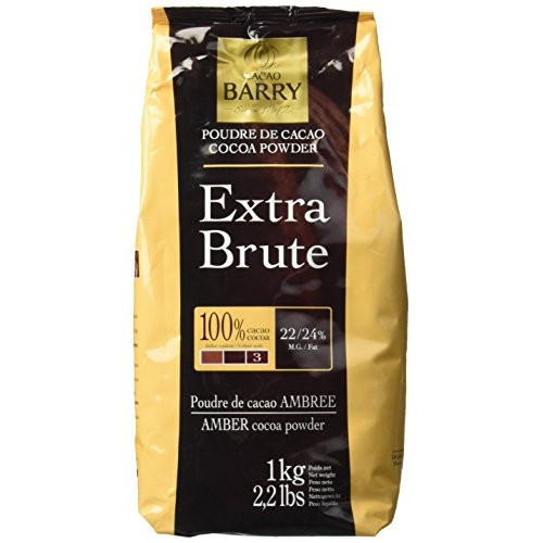 Cacao Barry Cocoa Powder - 100% Cacao - Extra Brute - Six 2.2 Bags