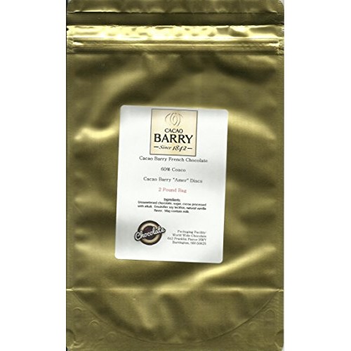 Cacao Barry Dark Chocolate Amer Pistoles Discs , 60% Cocoa,