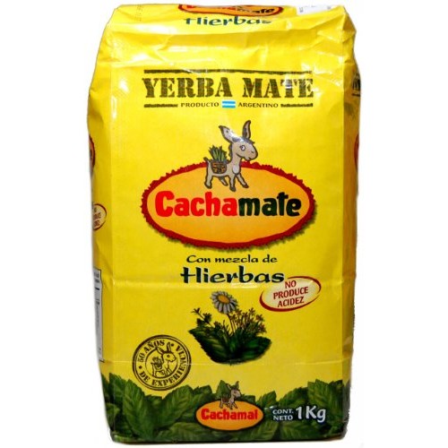 Yerba Mate Cachamate Mezcla De Hierbas No Acidez2.2Lb/1 Kilo