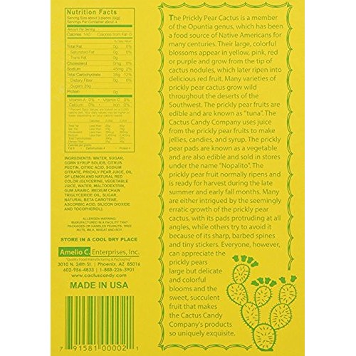 Cactus Candy Company 1/2 Lb Box Arizona Prickly Pear Cactus Candy Cactus Candy Company 1/2 Lb Box Arizona Prickly Pear Cactus Candy