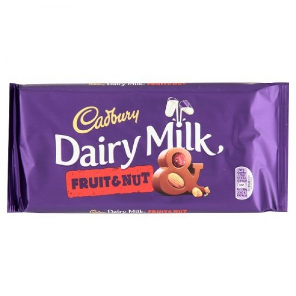 Cadbury Dairy Milk Fruit &Amp; Nut Milk Chocolate Bar, 200G