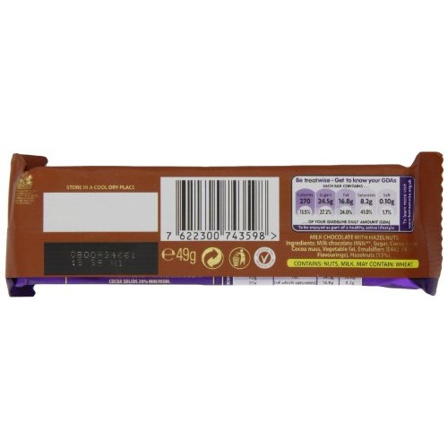 Cadbury Dairy Milk Whole Nut Single Bar Pack Of 24