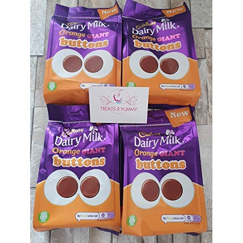 4 X Dairy Milk Orange Buttons 110G