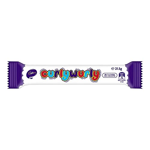 Cadbury Curly Wurly Chocolate Bar, 21.5G Pack Of 48
