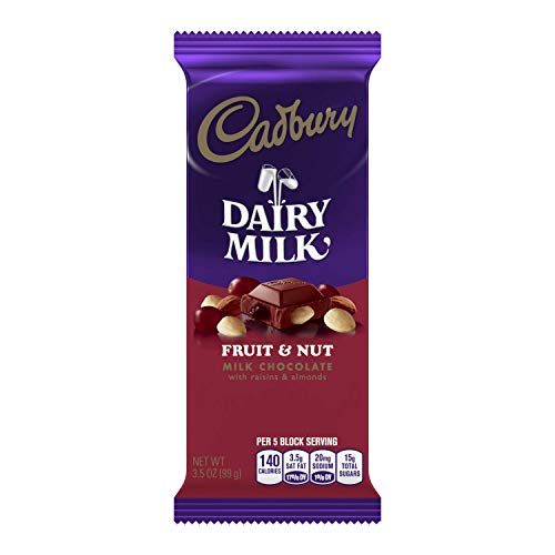Cadbury Dairy Milk Chocolate Bar, 3.5Oz, Fruit &Amp; Nut