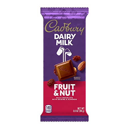 CADBURY DAIRY MILK Fruit & Nut Milk Chocolate with Raisins and A...