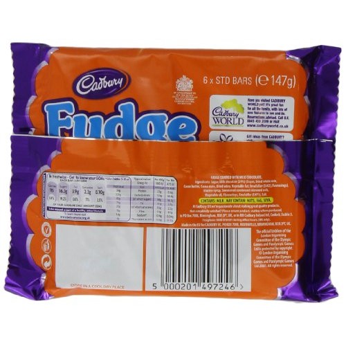 Cadbury Fudge 6 Bars 7 Packs Of Fudge 6 Pack Multipack, Total 4