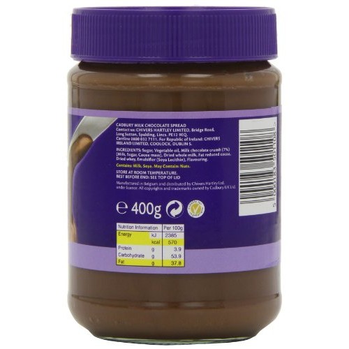 Cadbury - Milk Chocolate Spread - 400G Case Of 6