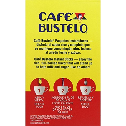 Cafe Bustelo Instant Espresso Coffee Single Serve Packets Pack
